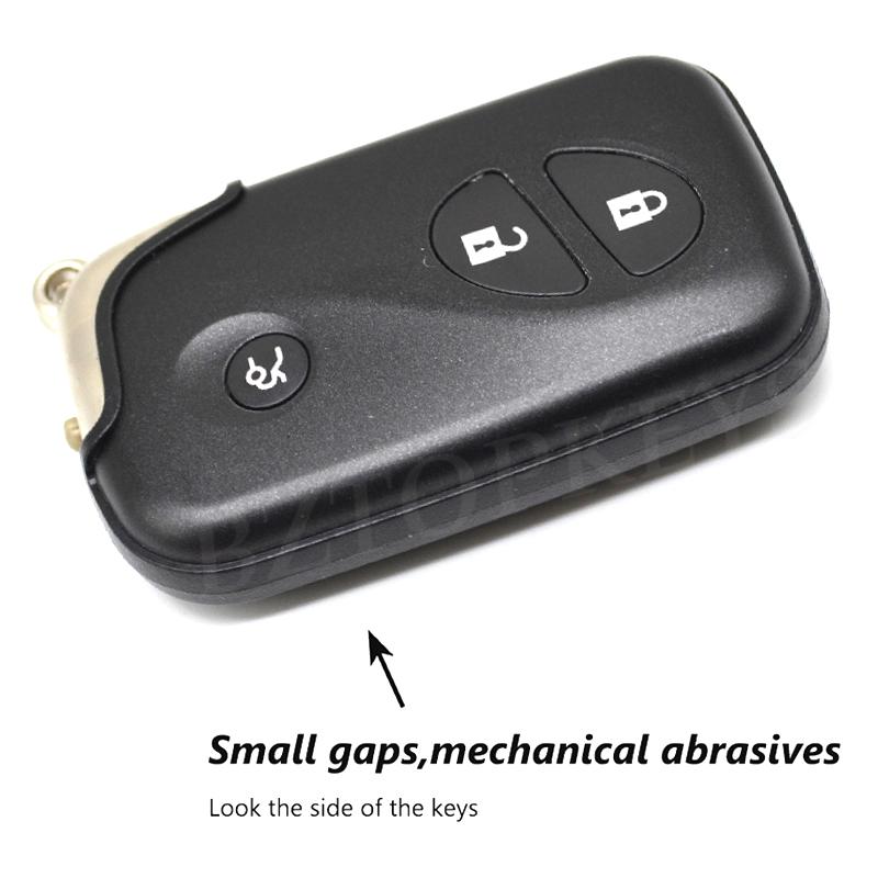 Bztopkeys Smart Car Key Cover Diy 3/4Buttons For Lexus Is250 Ls460 Gs Es350 Gs350 With Key Insert Remote Fob Replacement Shell
