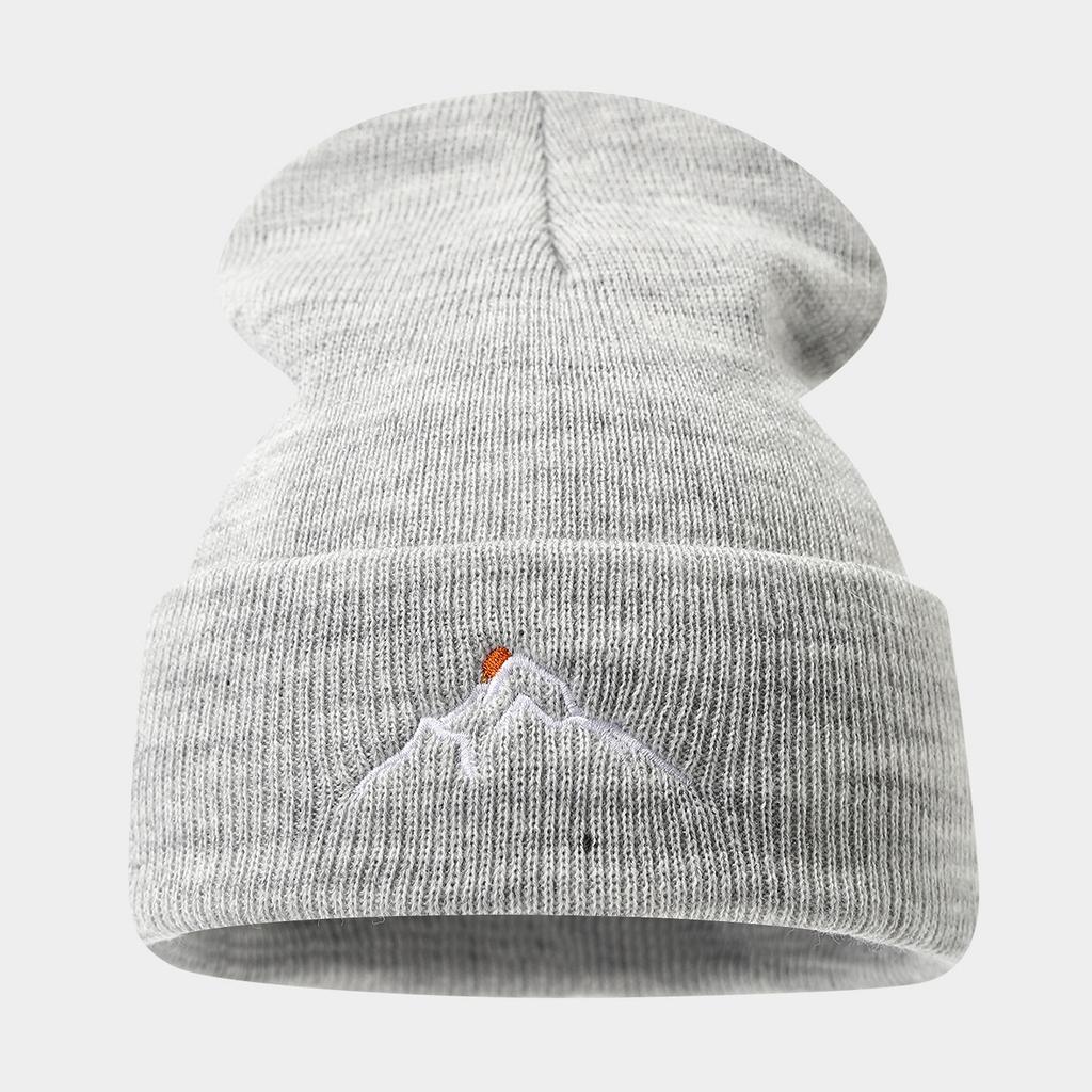 Hot Sale Sunset Mountains Embroidered Knitted Hat Winter New Men's and Women's Outdoor Leisure Sports Warm Stacking Hat
