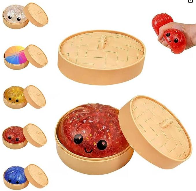 Dumpling Squishies Carries a Soft and Non Stick Hand Squeezing Rebound Toy with You