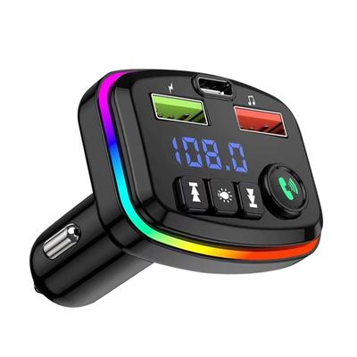 Bluetooth 5.0 FM vysílač Atmosféra Světlo do auta MP3 přehrávač U Disk Hudební přehrávač Duální USB Car PD Rychlá nabíječka Hands-Free Call Receiver