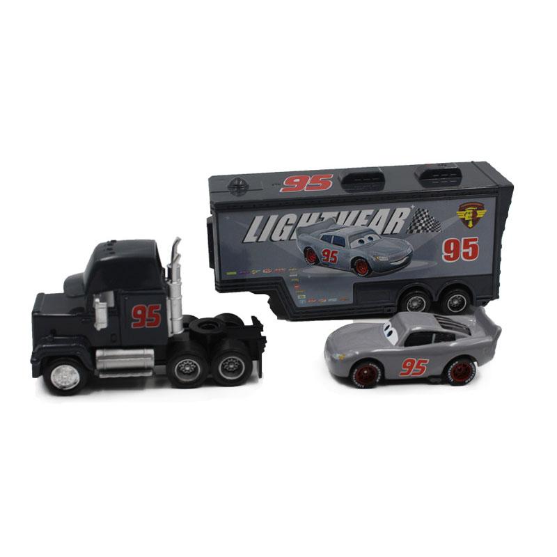 1:55 Disney Pixar Carros 3 Relâmpago McQueen Black storm Jackson Cruz Tio Mack Caminhão Série Carros de Liga Leve Brinquedos brinquedo de menino presente para criança