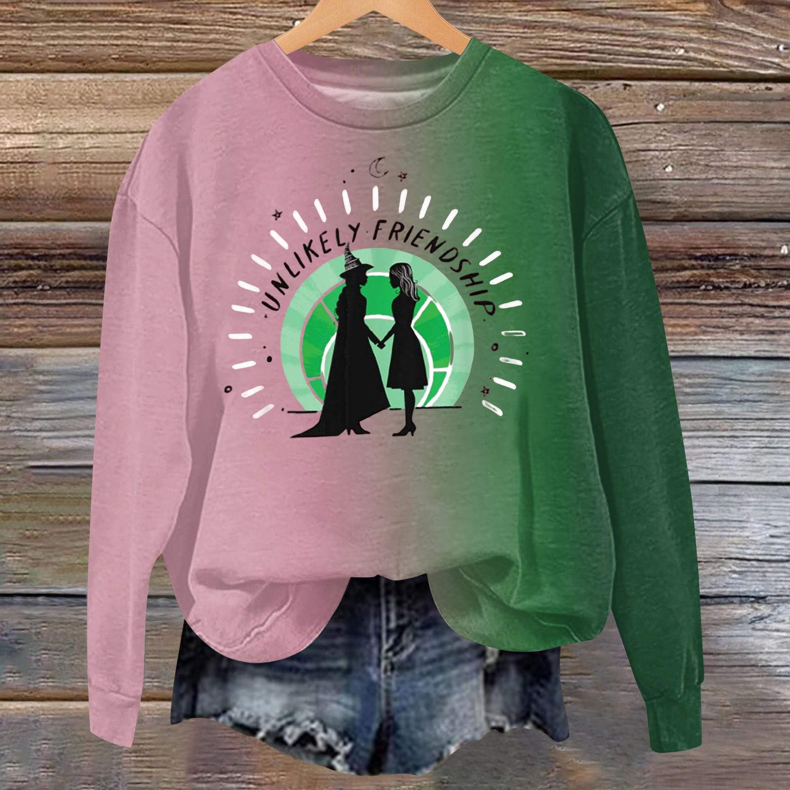 

Женская модная повседневная толстовка с длинным рукавом, свободного кроя, с принтом S