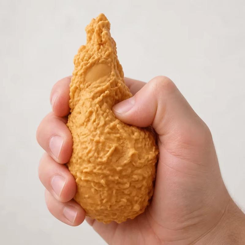 New Decompress Big Fried Chicken Leg Pinch, Creative Oversized Fried Chicken Leg Malleable Fluid Ball Stress Relief Toy