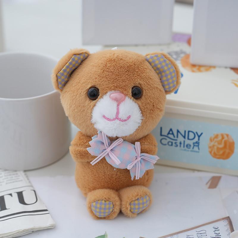 Adorable Candy Bear Plush Toy Soft Stuffed Bear Doll Keychain Bag Charm Cute Bear Ornament