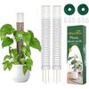 2 Pcs 17.5Inch Plastic Moss Pole for Plants Monstera, Plant Poles for Climbing Plants, Plant Support for Indoor Plants Work with Sphagnum Moss, Moss