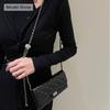 Diamond Quilted Small Shoulder Bag Genuine Leather Women Handbags Braided Chains Turnlock Crossbody Bags With Ball Cowhide Clutch Bag Without Logo