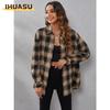 Women's Vintage Casual Autumn Winter Long Sleeve POLO Neck Jackets & Coats