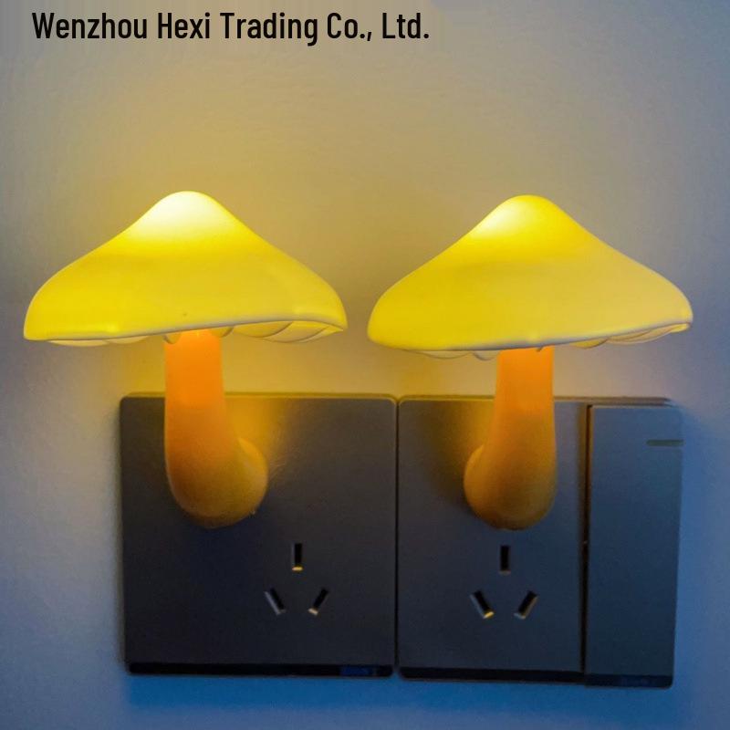 Mushroom LED Night Light with Sleep Sensing for Baby Feeding