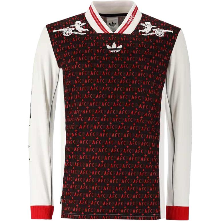 Adidas Originals V-Neck Ribbed Trim All-Over Print Long Sleeve Soccer Shirt Men tops KC1213 L
