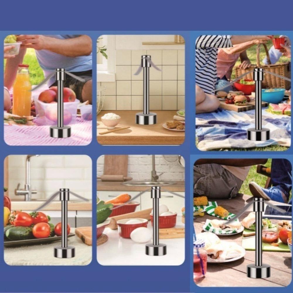 Silent Automatic Fly Trap Battery Power Table Pest Fan Portable Fly Repellent Fan  Home&Outdoor