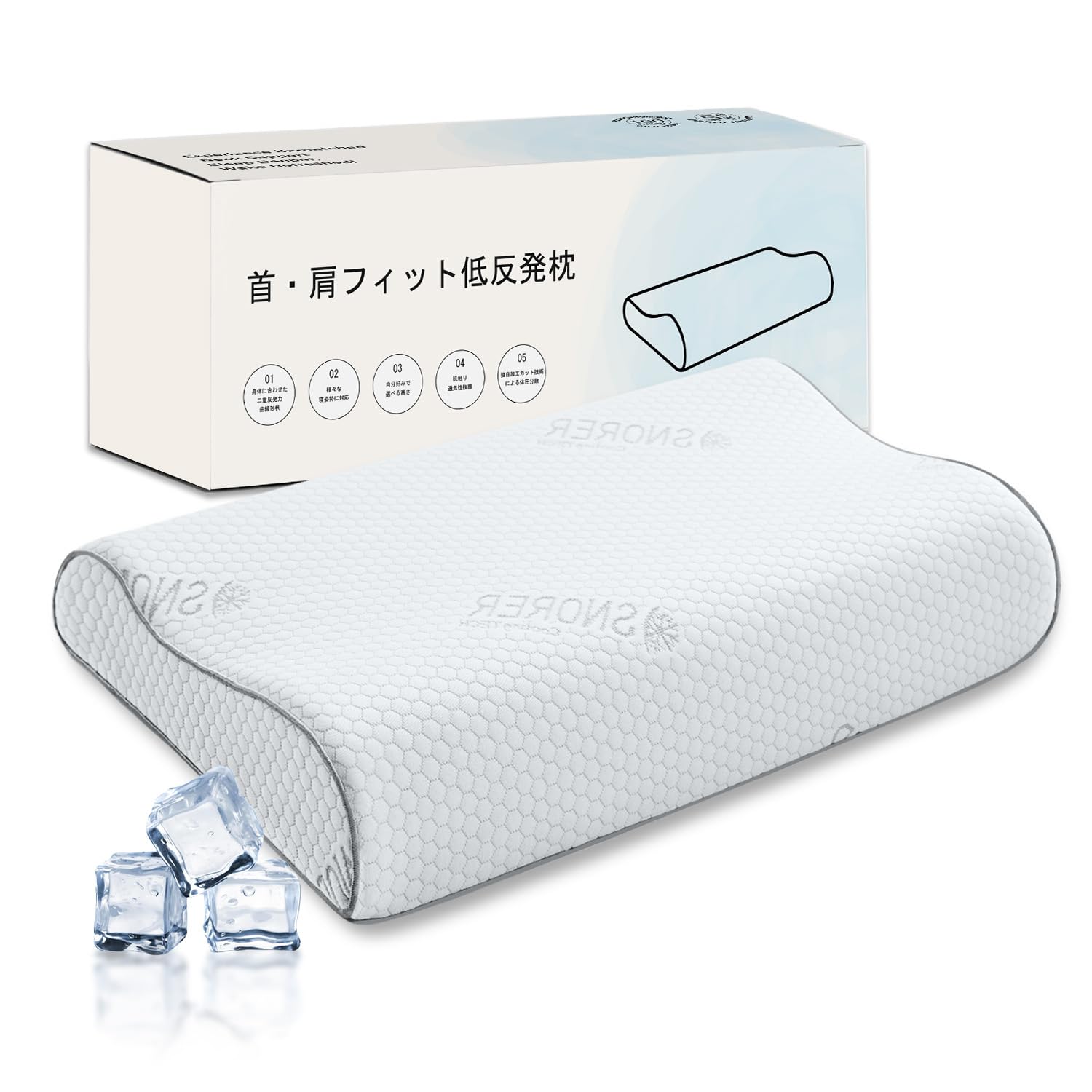 

aicomri Cervical Relieves Neck Memory Foam Sleeps Suitable for Low and High Sleeping Washable Distributes Neck Dust Comfortable to the Suitable for серый