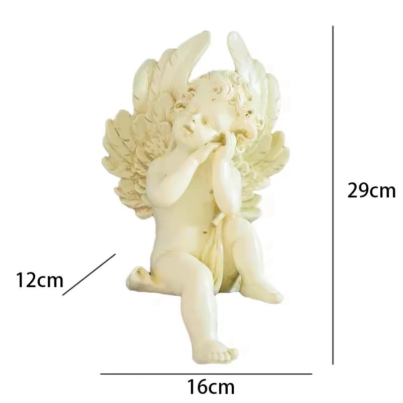 Vintage Ornaments European White Angel Embossed Resin Photo Frame Picture Frame Home Homestay Wall Decoration Pendant Gifts