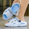 Fashion Men's Outdoor Sandals Big Size Summer New Style Fashion Hole Hole Beach Shoes Thick Bottom Two-Way Slippers EVA Material