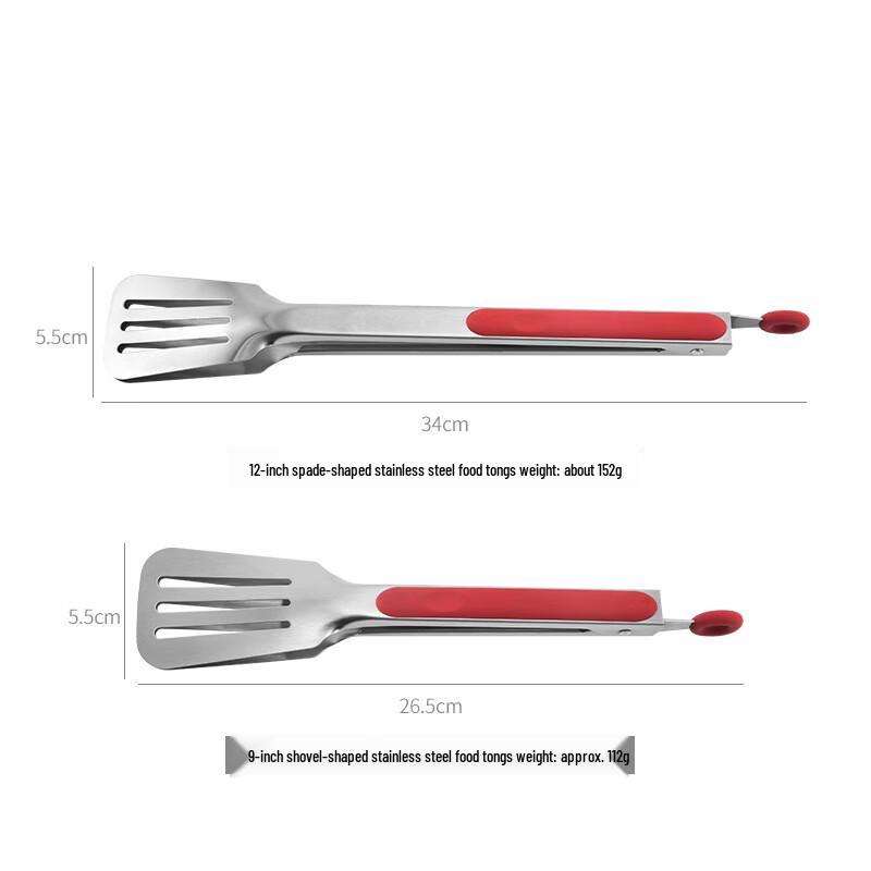 Durable Stainless Steel Spatula Tongs Set