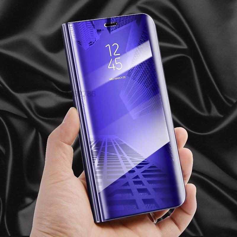 Mirror Flip Case On For Samsung Galaxy A54 A34 A14 A52 A53 A12 A51 A72 A32 A71 A50 A21 A13 A22 4G Cover For Samsung A54 5G Case