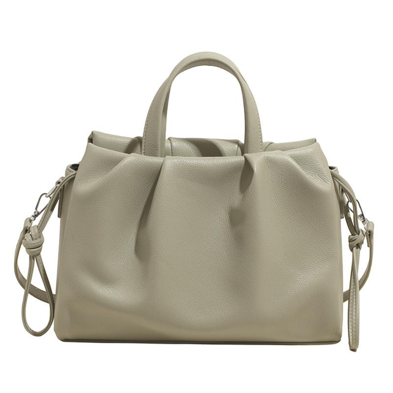 Large Capacity Pleated Handbag Cloud Bag Women's Autumn New Fashion Simple Commuter Messenger Bag