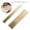 1mm Thicken Straight Ruler Brass Bookmark Ruler Multifunction Scale Ruler  School Office