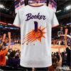 Booker 3D Basketball Number 1 T Shirt American Basketball Top Training Breathable Tee Crew Neck Short Sleeves T-shirt