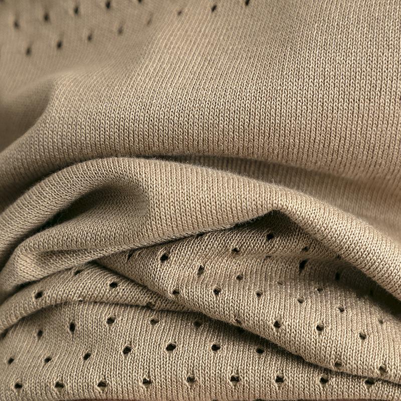 GMXIA Summer Hollowed-out Short-sleeved Knitted Top and Skirt Two-piece Women's Solid-color Casual Suit