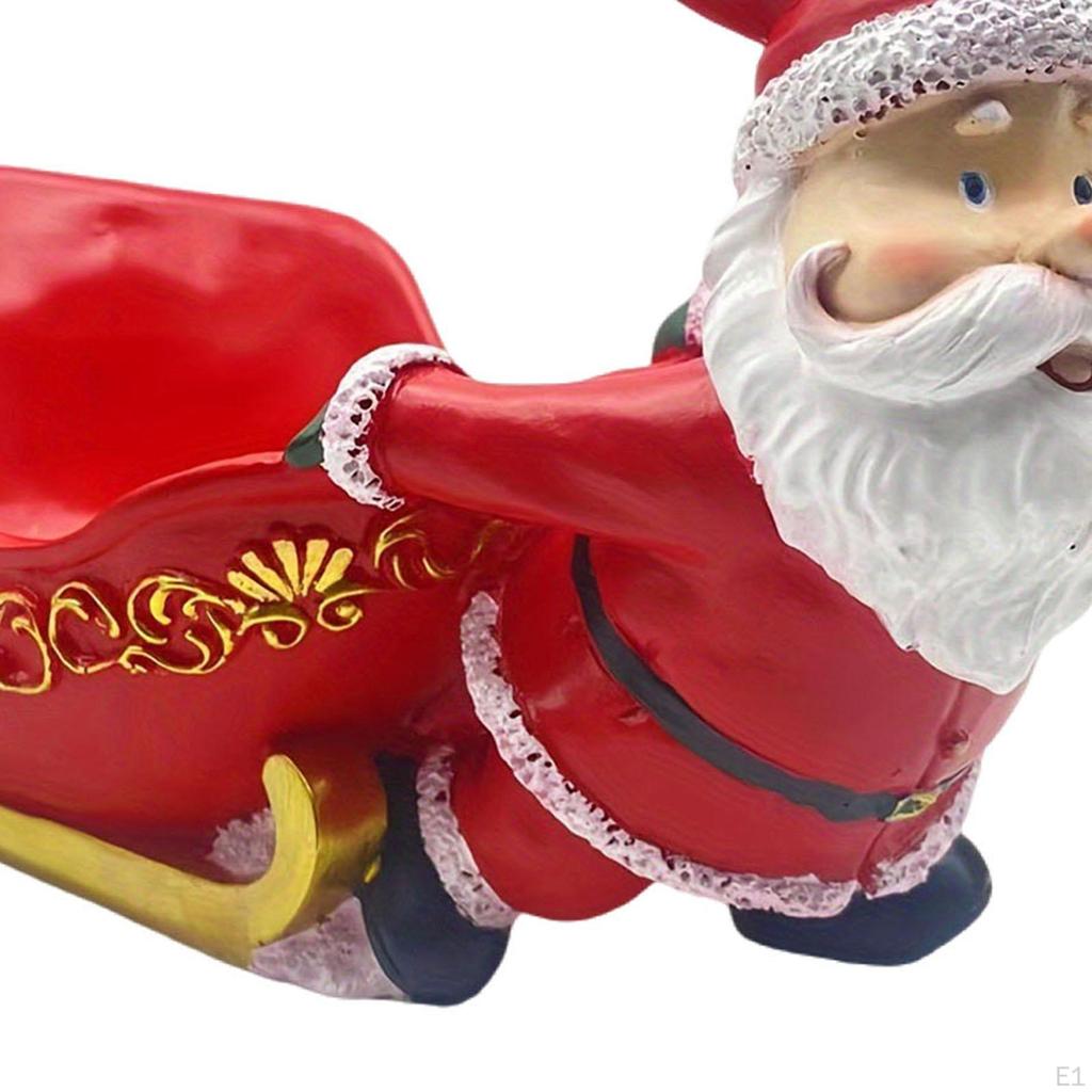 Weihnachts-Nikolaus-Skulptur mit Aufbewahrungsschale, Süßigkeitenschale, Schlüsselhalter und für