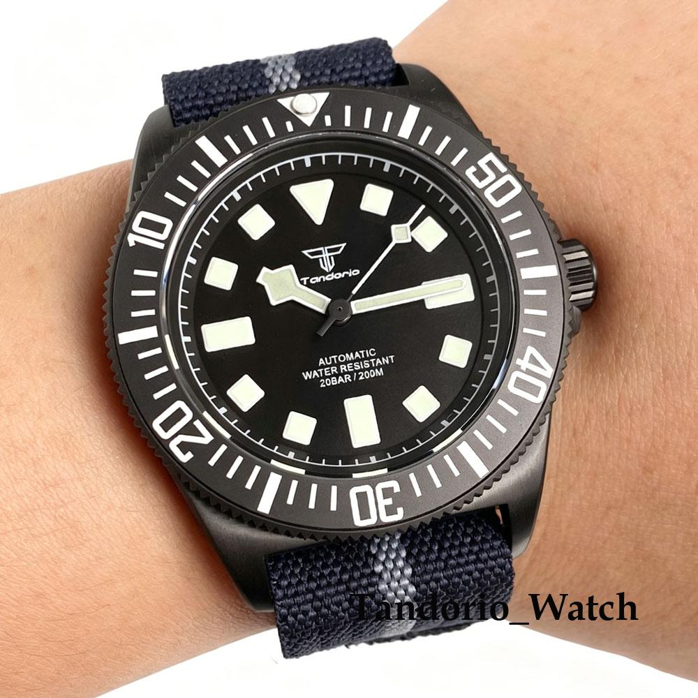 Tandorio 42mm Tactical Frog Titanium NH35