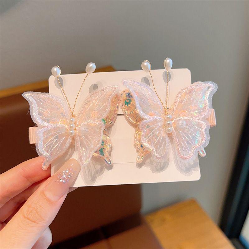 Children's butterfly hair clip for little girls, no harm to hair princess hair clip for girls, broken hair clip for baby hair accessories
