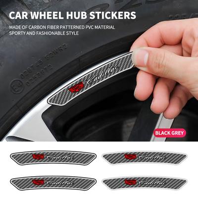 4Pcs/set Car Wheel Badge Sticker Emblem Decoration For Emblem ESCALADE ATS BLS CT4 CT6 SRX STS XT4 XT5 SLR XT6 XTS