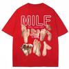 2026MILF Unisex Mi Piacciono i Piedi Divertenti Meme Magliette Unisex Donna Umorismo Moda Magliette Cotone Morbido Girocollo Casual Maglietta Streetwear