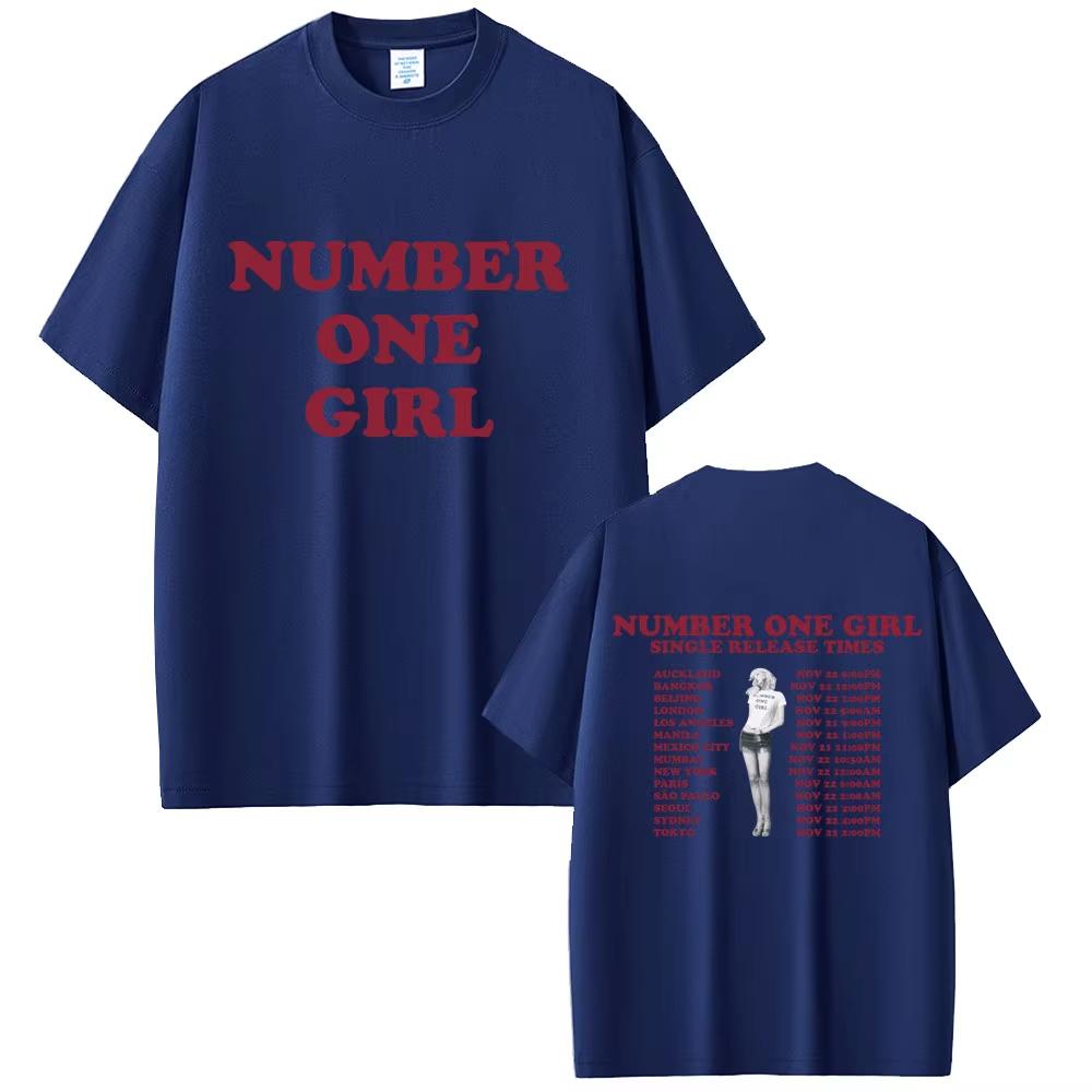 Rosé Number One Girl 2025 T-shirt Men Women Korean Fashion Trend T Shirts Unisex Casual Cotton Crewneck T-shirts Fans Gift