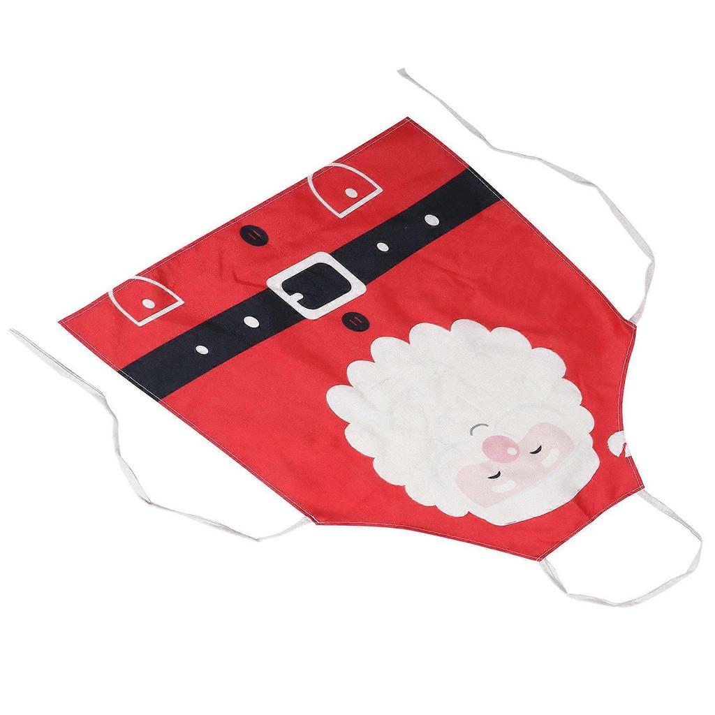 Holiday Chef Aprons Christmas Santa Clause Unisex Design Cotton Linen Oil Proof Convenient for Cooking 1Pack