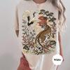 Retro Tiger Shirt, Vintage Boho Graphic Tee, Linocut Style Wildcat Design, Cottagecore Nature Shirt, Comfort Colors® Unisex Apparel