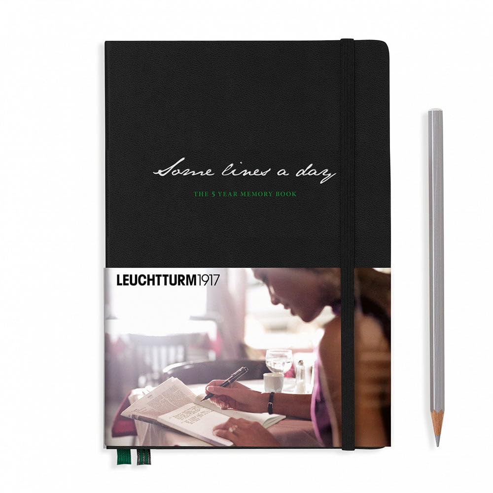 Leuchtturm Diary, 5-Year Planner, A5 Size, Black, 343552 (Official Import)