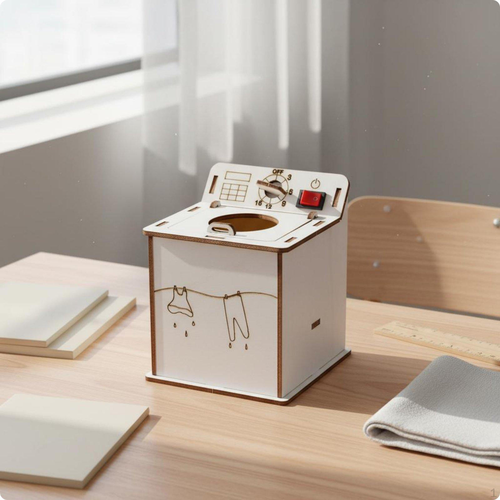DIY Washer Model Student Craft Laundry Appliance Hand on Learning Educational Kit for