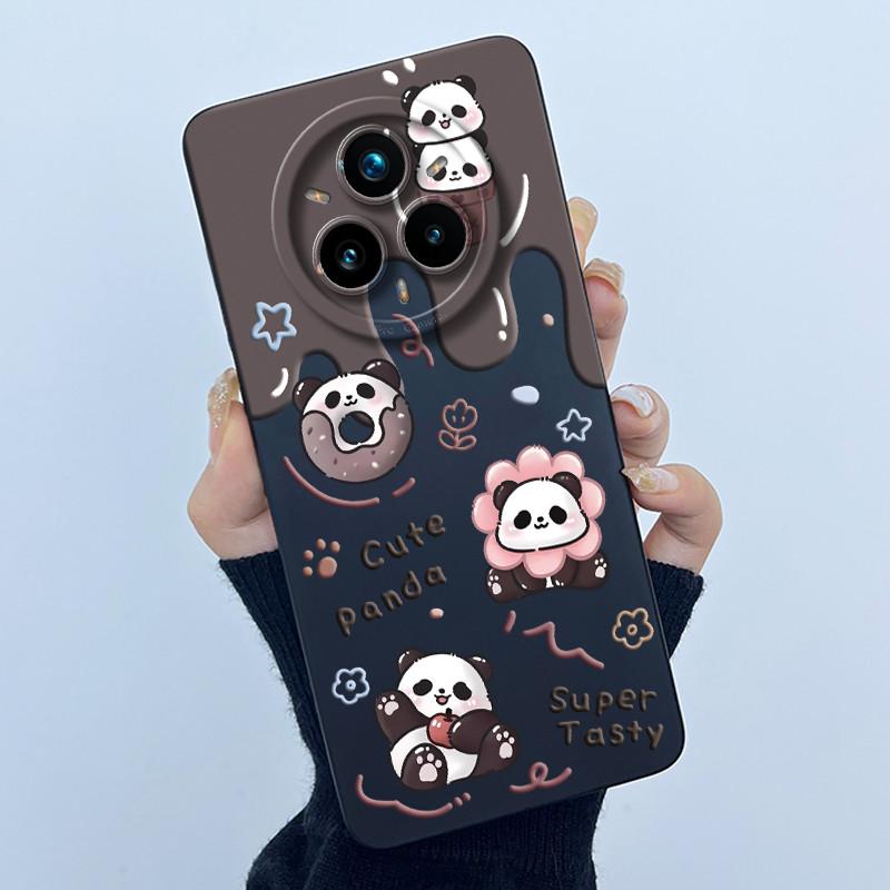 Case For Realme 14 Pro Plus Pro+ 5G 2025 Cute Panda Sweet Girls Silicone Soft Back Cover Ultrathin Scratch Protective Casing