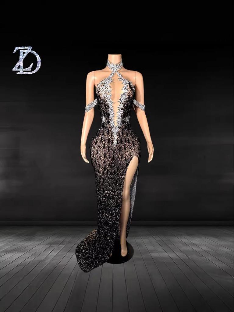 2026 Spring Arrival: Pink Sequin Mermaid Evening Gown for Banquets and Events