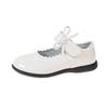 Girls' Black Soft Sole Leather Princess Shoes for School and Casual Wear