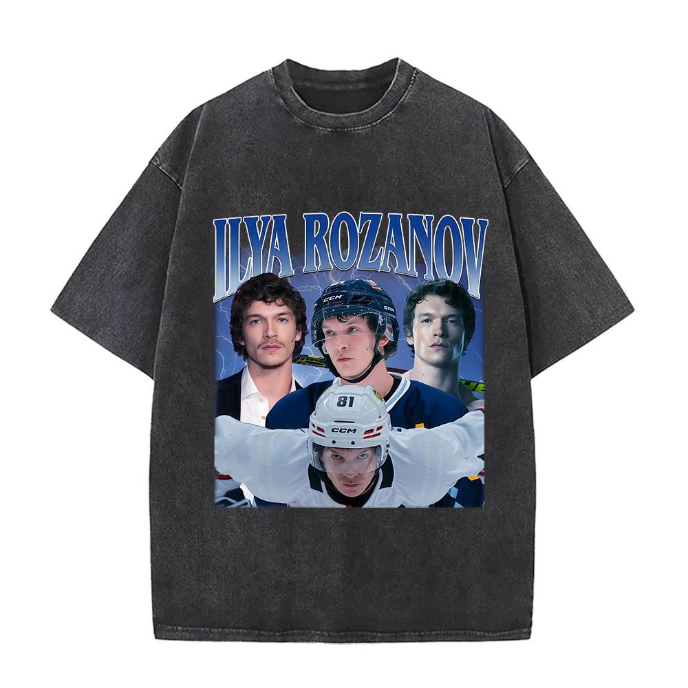 Vintage Washed Ilya Rozanov 81 Graphic T Shirts Hot Heated Rivalry Movie Fans Gift Tshirt Mens 100 Cotton Short Sleeve Tshirt