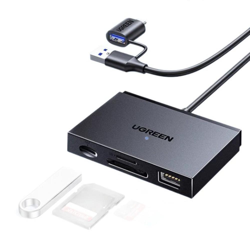 

UGREEN 45178 2 In 1 USB A/Type C to SD/TF/NM Card Reader for Apple/Huwei/Android A