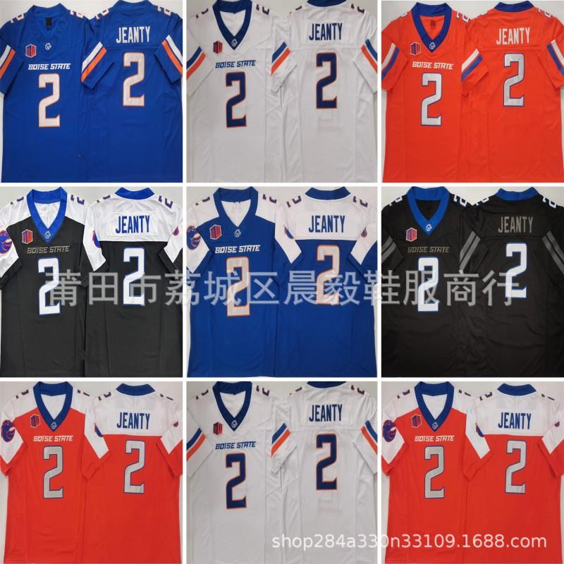 Boise State Broncos NCAA College Football Jersey 2 Jayden Jeanty Embroidered Cotton Blend Uniform Men