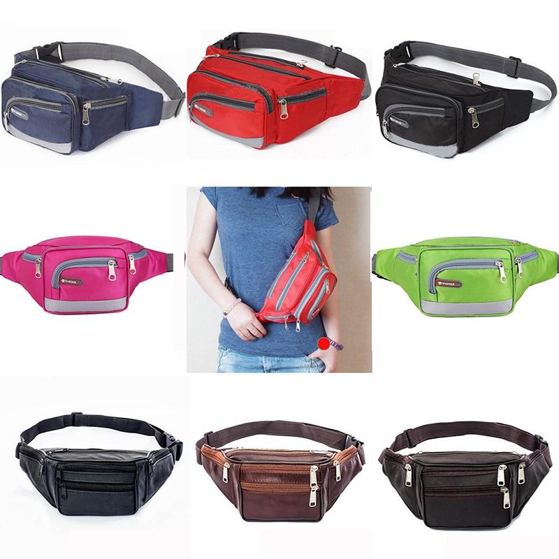 Borsello da vita impermeabile alla moda con tasche con cerniera multi-organizzate
