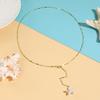 Unique Irregular Seashells Necklace Natural Shell Jewelry Portable Alloy Chain Ornament for Casual or Formal Occasions