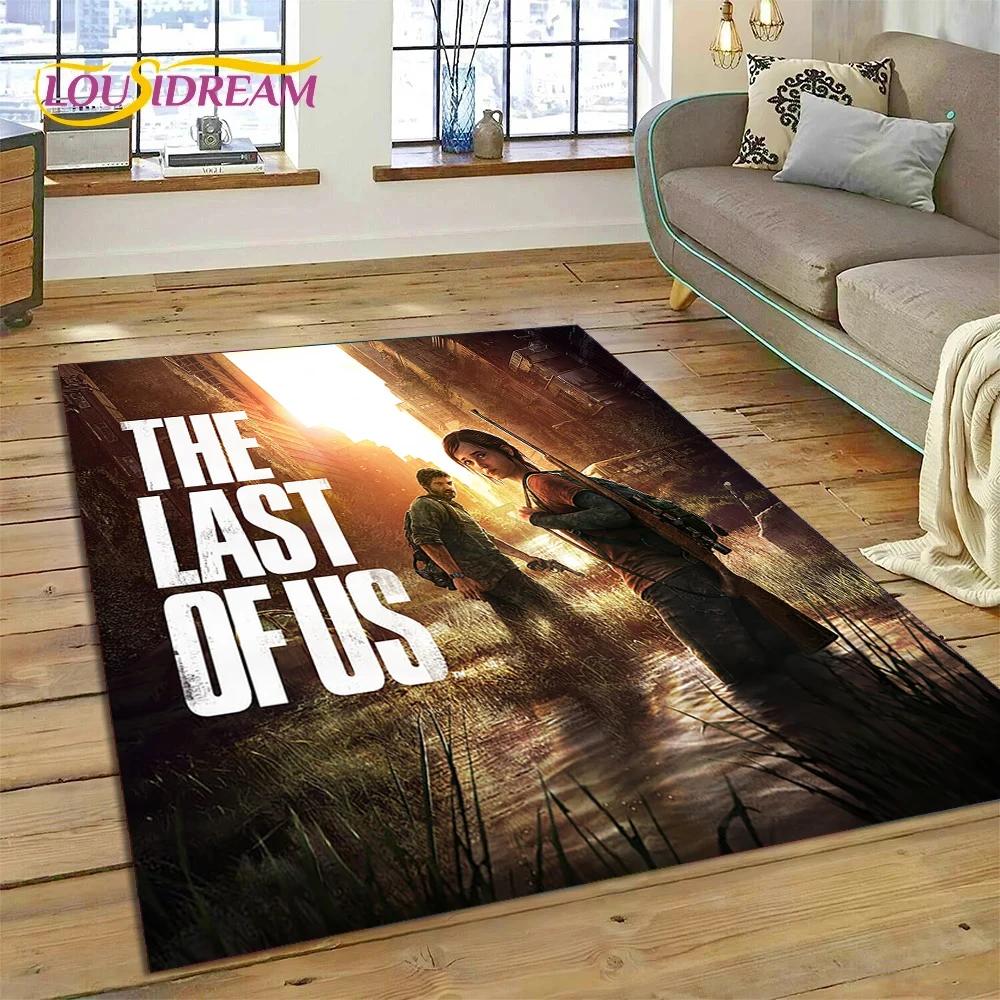 Tappeto Decorativo 3D The Last of Us Gioco Horror TV Joel Pedro per Soggiorno Camera da Letto Arredamento Casa, Decorazione Antiscivolo per Divano Zerbino Regali