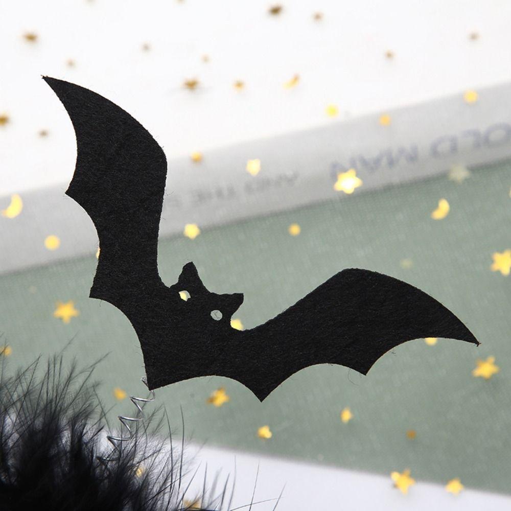 Funny Bat Hair Hoop Fashion Plush Hair Bands Ghost Headband  Birthday Party