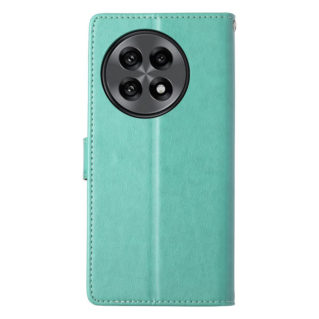 For OnePlus 13R 5G Wallet Case Butterfly Floral Imprint PU Leather Phone Cover with Wrist Strap