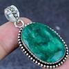 Skota Emerald Gemstone 925 Sterling Silver Jewelry Pendant 1.89"