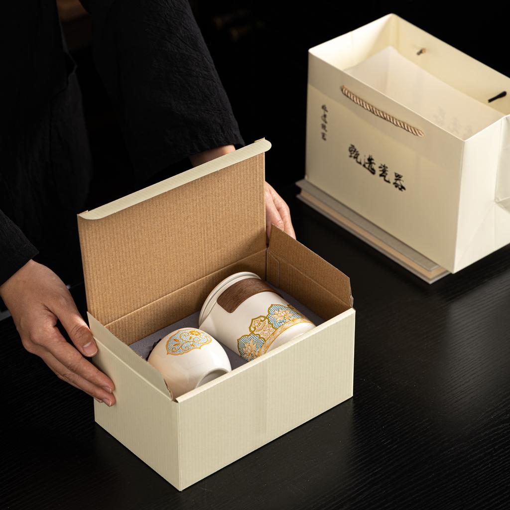 Guochao Travel Tea Set Gift Box Business Merchandise Souvenir Company Event Advertising Planning Points Redemption