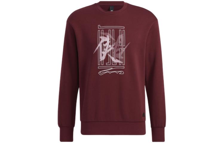 Adidas Wuji Series Sweatshirts Men s Red Crew Neck Moderate Other HE5162 XL