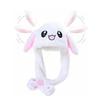 Luminous Long Bunny Hat LED Electric Plush Adjustable Cute Cartoon Glowing Ear Moving Bunny Hat White