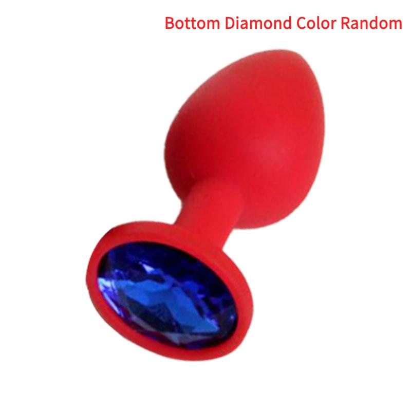 Sexy Silicone Anal Plug Massage Adult Sex Toys For Women Or Man Butt Plugs Bottom Diamond Color Random