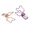 100Pcs Bear  Clamps Cute Shape Strong Clamping Sturdy Metal Hollow  Clips for Office Wor